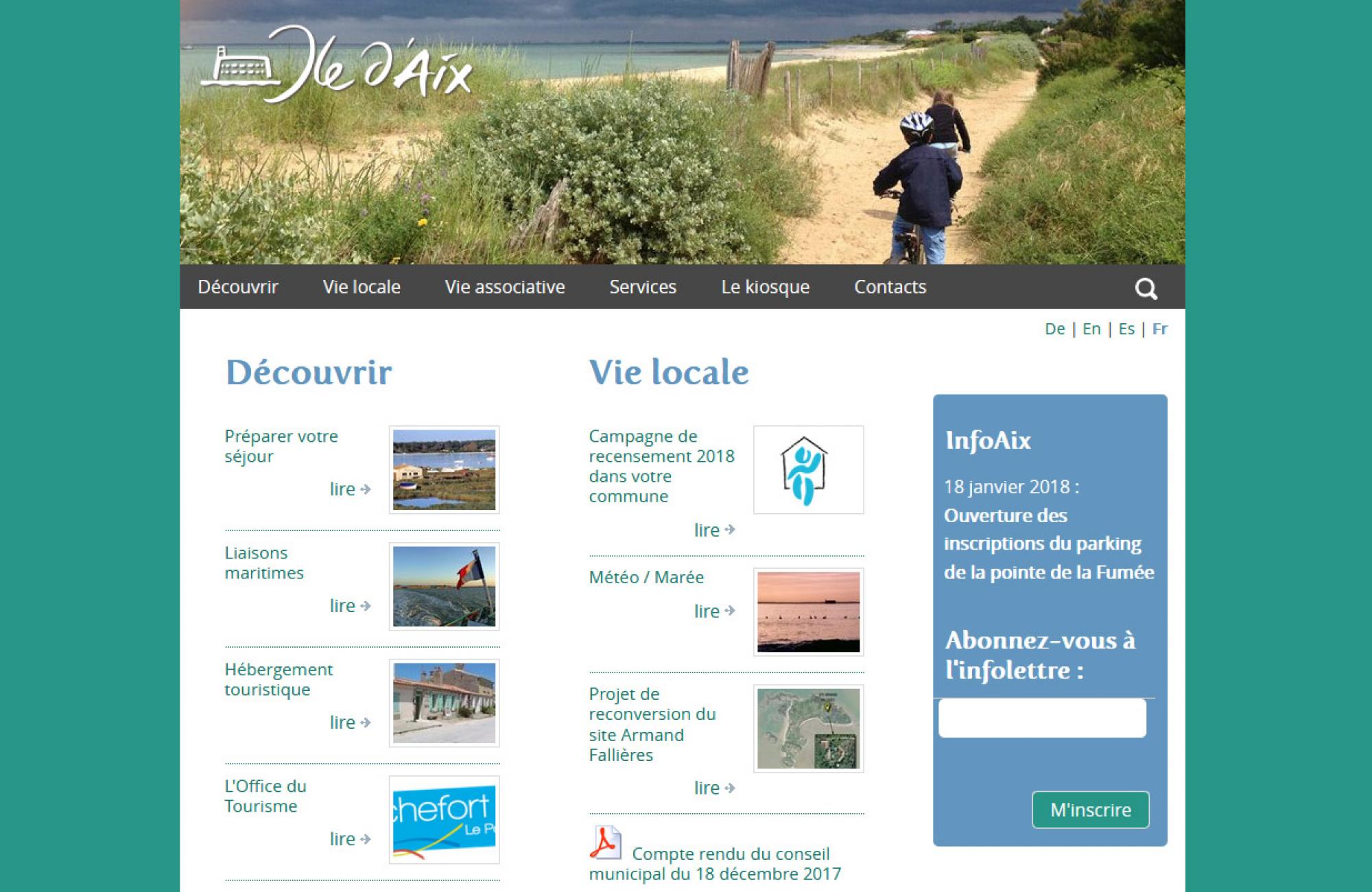 Site officiel de l'Île d'Aix